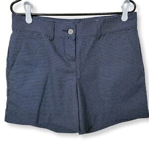 The Limited Short, Polka Dot Tailored Shorts, Navy and White, Size 10